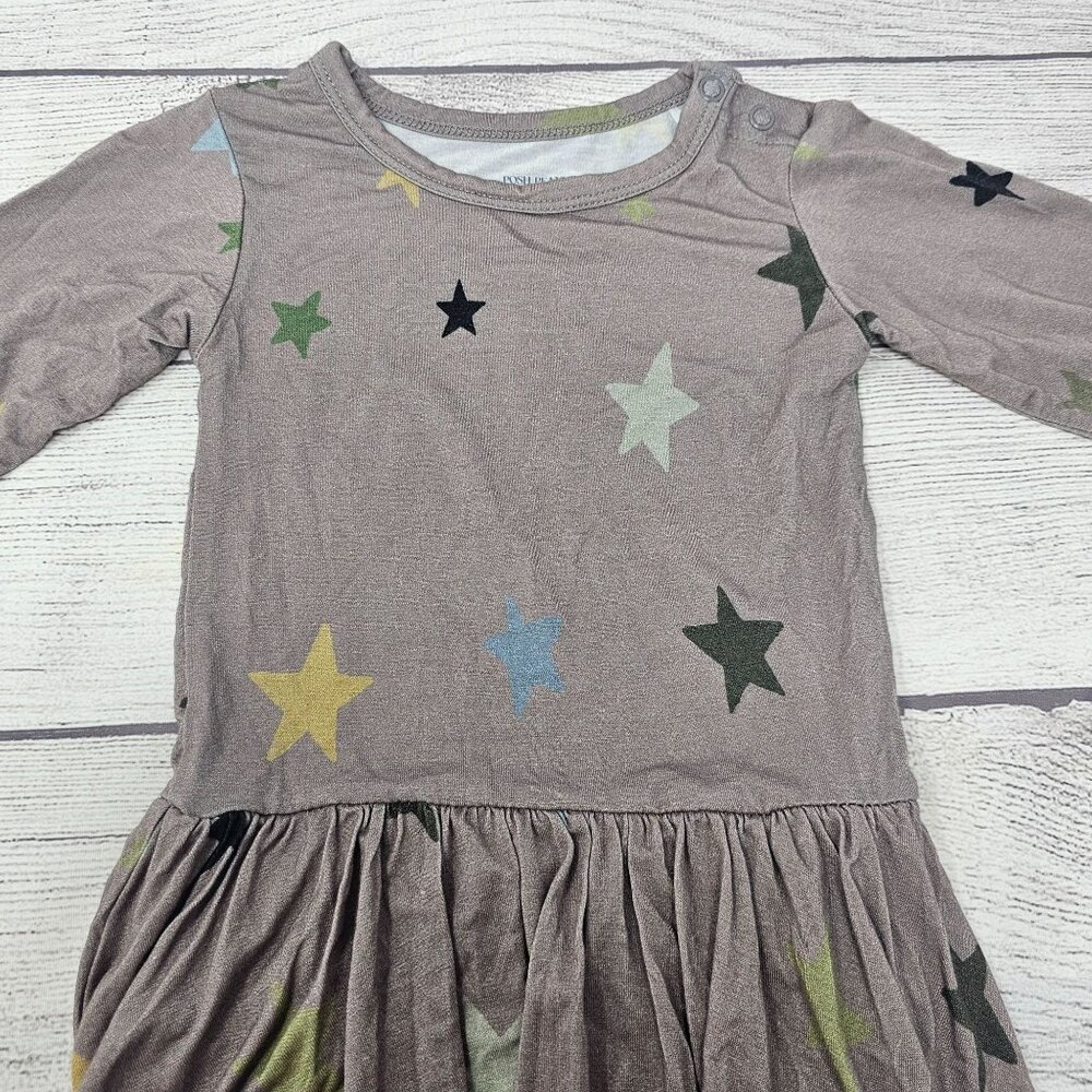 Posh Peanut Baby Gir; Star Long Sleeve Twirl Bodysuit 18-24 months